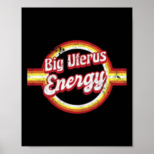 Uterus Energy Retro Feministin Frau Poster