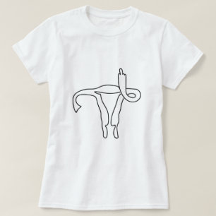 UTERUS MIDDLE FINGER KUSTOMIZBARE ADRESSE EIGENE P T-Shirt