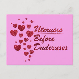 Uterus vor Duderuses Galentne-Tag Postkarte