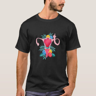 Uterus zeigt Mittelfinger Feminist Feminismus T-Shirt
