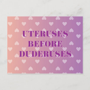 Uteruses Heart Schatten Postkarte