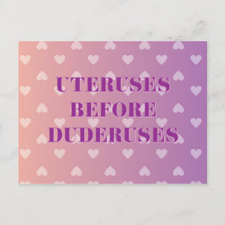 Uteruses Heart Schatten Postkarte