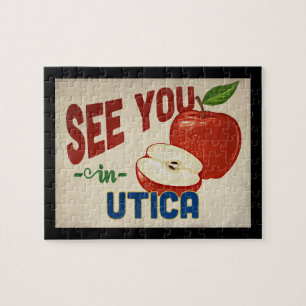 Utica New York Apple - Vintage Travel Puzzle