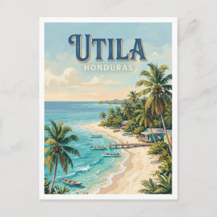 Utila Beach Honduras Postkarte