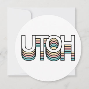 UTOH Pastel Retro Ästhetik Moderne Mood Typografie Einladung