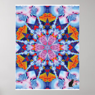 Utopia Kinetic Collage Kaleidoscope Poster