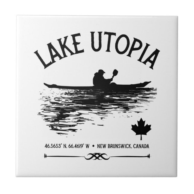 Utopia New Brunswick Canada Seen - Kayaker Fliese (Vorderseite)