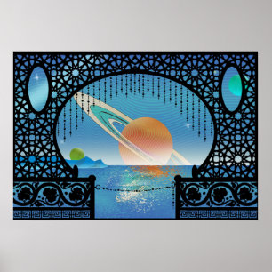 Utopia Plenisha Bungalow ~ Interplanetarische Reis Poster