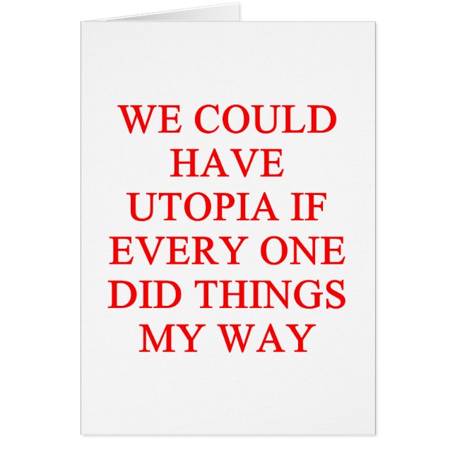 UTOPIE meine Weise (Vorne)