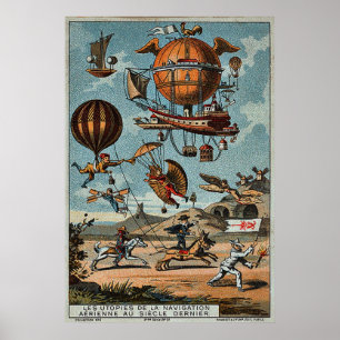 Utopische Flugmaschinen 1890 ~ 1900 Poster