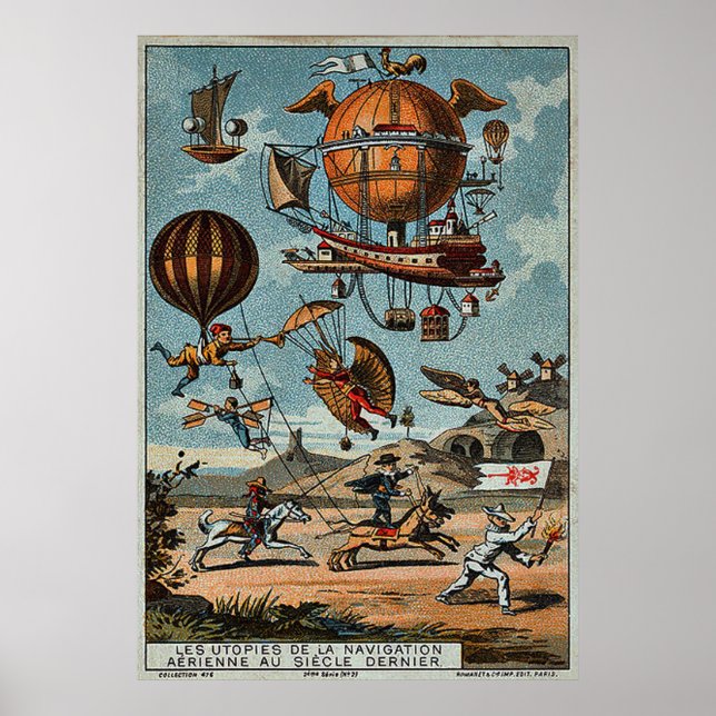 Utopische Flugmaschinen 1890 ~ 1900 Poster (Vorne)