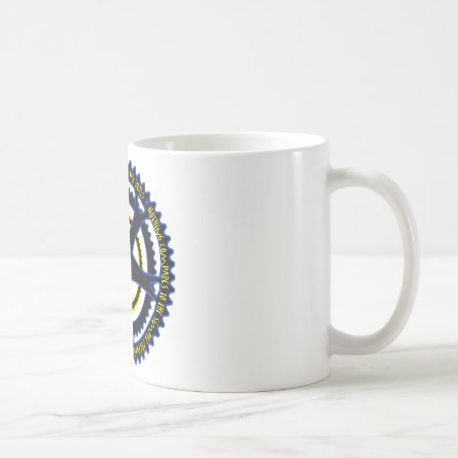 Utopische Gesellschaft hat Fahrräder Tasse (Rechts)