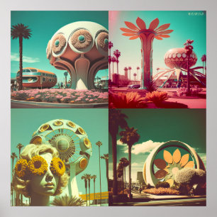 Utopische Reihen - (mit Zeichnend Motherboard-Logo Poster