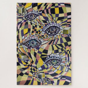 Utopische Wasserfarbe Pop Surrealismus Kunstwerk Puzzle
