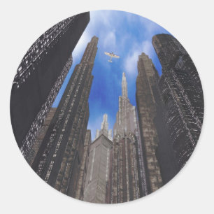 utopolitisch runder aufkleber