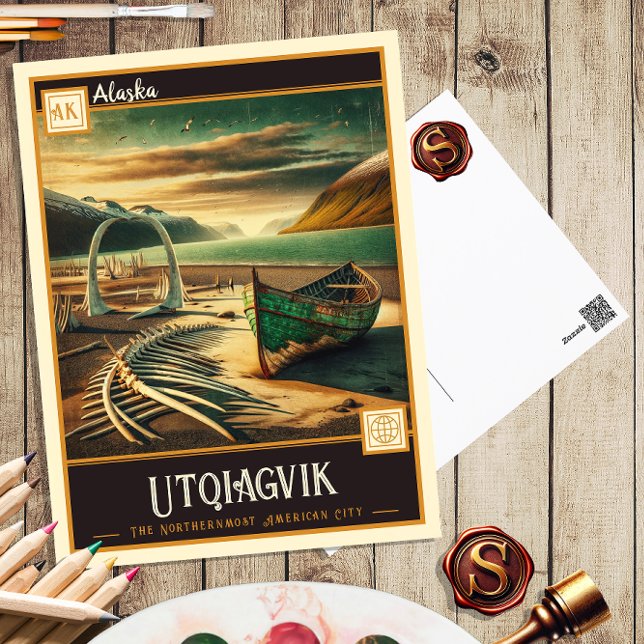 Utqiagvik, Alaska | Vintage Postkarte (Von Creator hochgeladen)