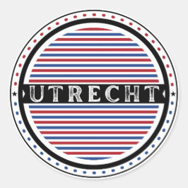 Utrecht City Pride Emblem – Niederländische Identi Runder Aufkleber