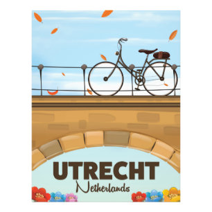 Utrecht Niederlande Ferienplakat. Fotodruck