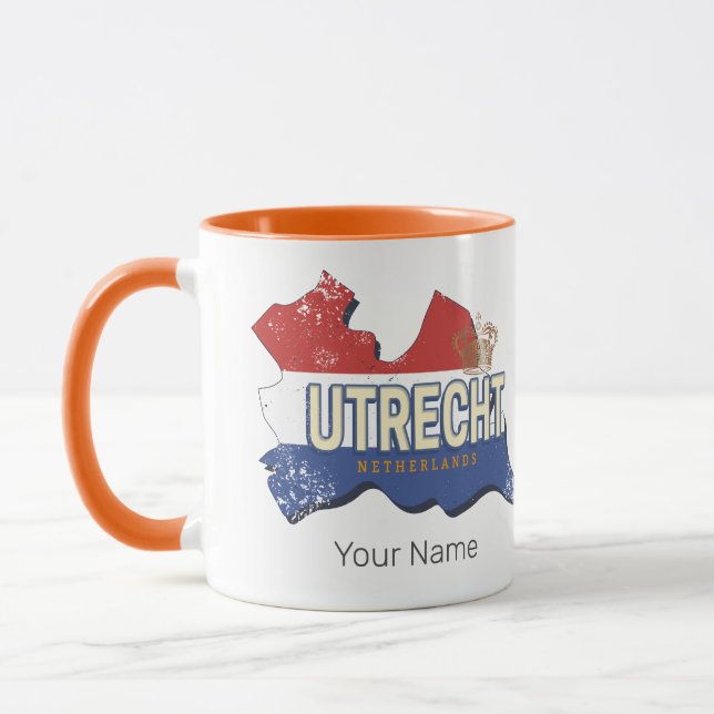 Utrecht Niederlande Karte Niederländisch Vintag So Tasse (Links)