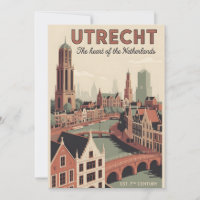 Utrecht Niederlande Retro-Silhouette Stadtansicht