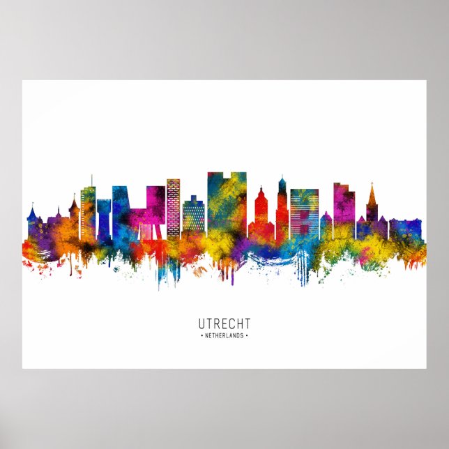 Utrecht Niederlande Skyline Poster (Vorne)