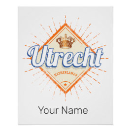 Utrecht Niederlande Stadt Niederländisch Vintag So Poster