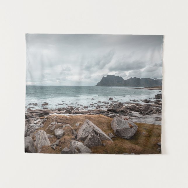 Uttakleiv Lofoten Wandteppich (Vorderseite (Horizontal))