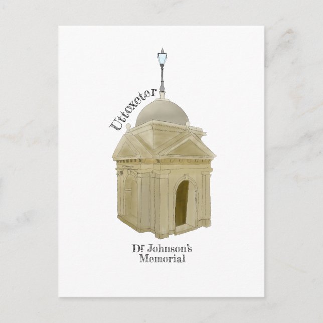 Uttoxeter Dr. Johnson Memorial Postkarte (Vorderseite)