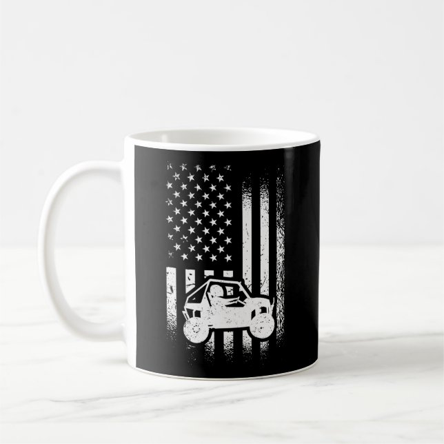 Utv Driver American Flag Utv Sxs Side-by-Side Kaffeetasse (Links)