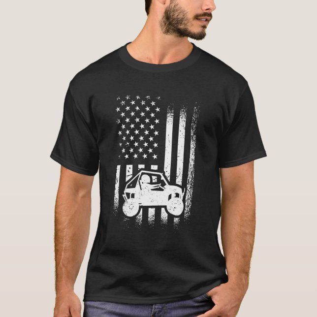 Utv Driver American Flag Utv Sxs Side-by-Side T-Shirt (Vorderseite)