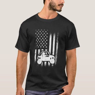 UTV-Fahrer Amerikanische Flagge UTV SxS Side-By-Si T-Shirt