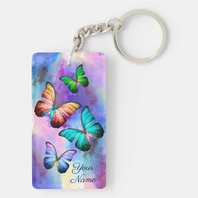 Utvärderingsmeddelande för andningsfrisk Blommigt Schlüsselanhänger (Rückseite)