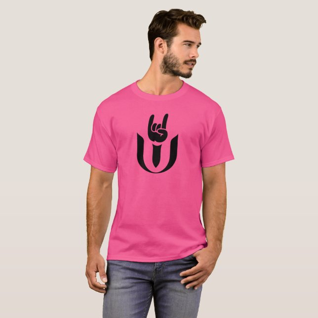 UU Chalice Cooper Symbol Schwarzes Symbol T-Shirt (Vorne ganz)