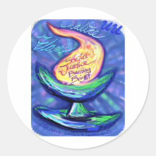 UU Chalice.jpg Runder Aufkleber