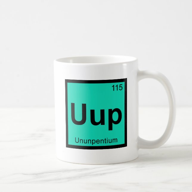 Uup - Ununpentium Chemistry Periodic Table Element Kaffeetasse (Rechts)
