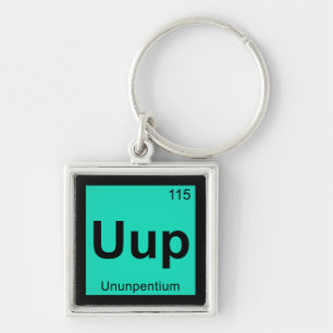 Uup - Ununpentium Chemistry Periodic Table Element Schlüsselanhänger