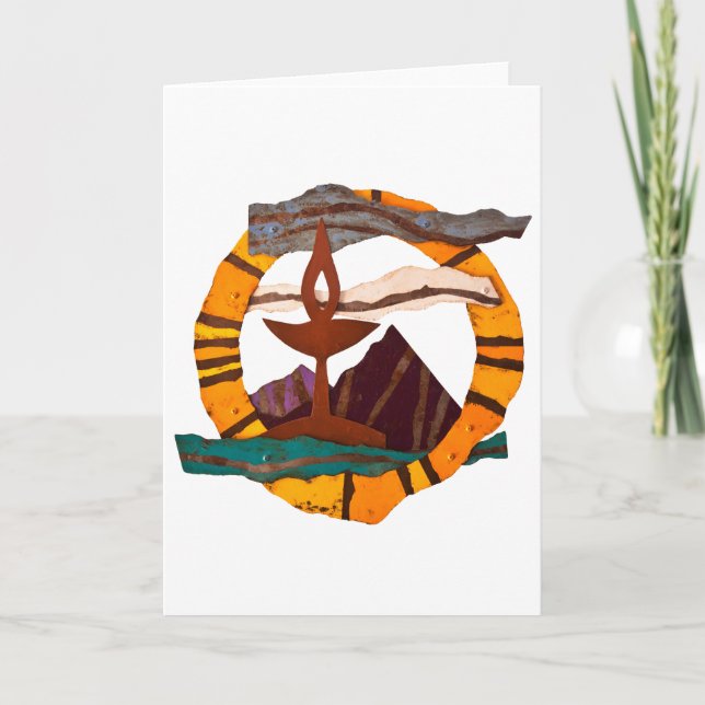 UUSS chalice, Unitarian Universalist, UU, chalice, Karte (Vorderseite)