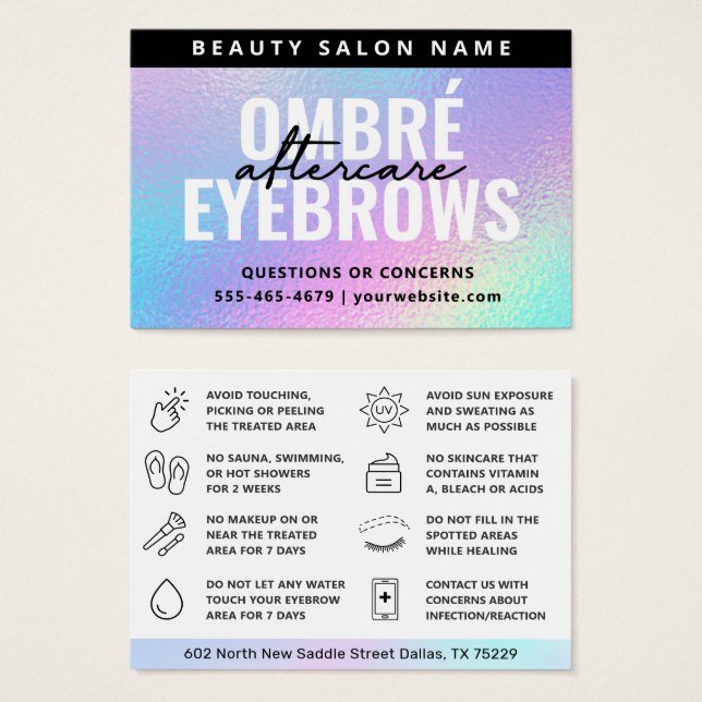 UV-Glanz Holographische Ombre Pulver Brows Afterca (Vorne & Hinten)