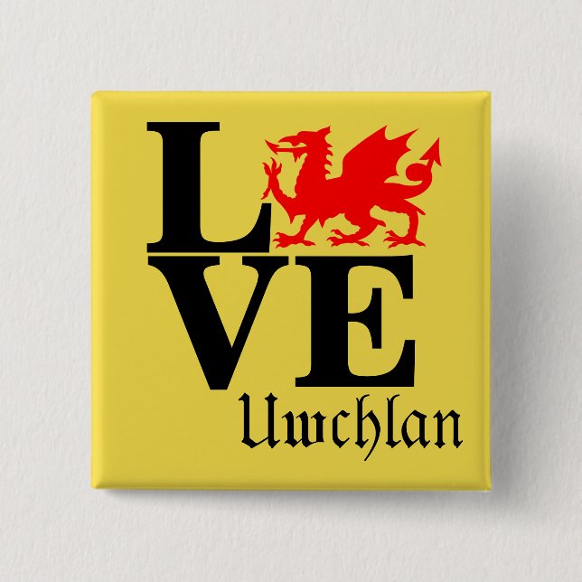 Uwchlan Gemeinde LIEBE Quadrat-Knopf Button (Vorderseite)