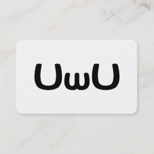 UwU Glückliches Anime-Gesicht-Emoticon Visitenkarte