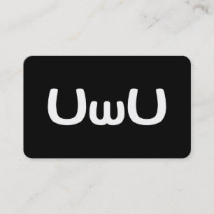 UwU Glückliches Anime-Gesicht-Emoticon Visitenkarte