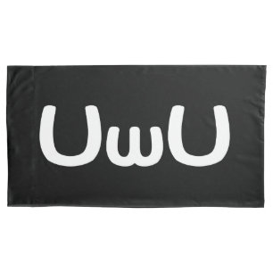 UwU Happy Anime Face Emoticon Kissenbezug