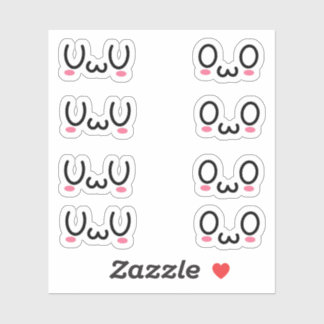 Uwu und Owo Vinyl-Aufkleber mit Sonderschnitt Aufkleber