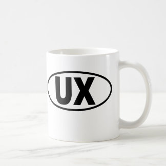UX Benutzer-Erfahrungs-Tasse - schwarzes ovales Tasse