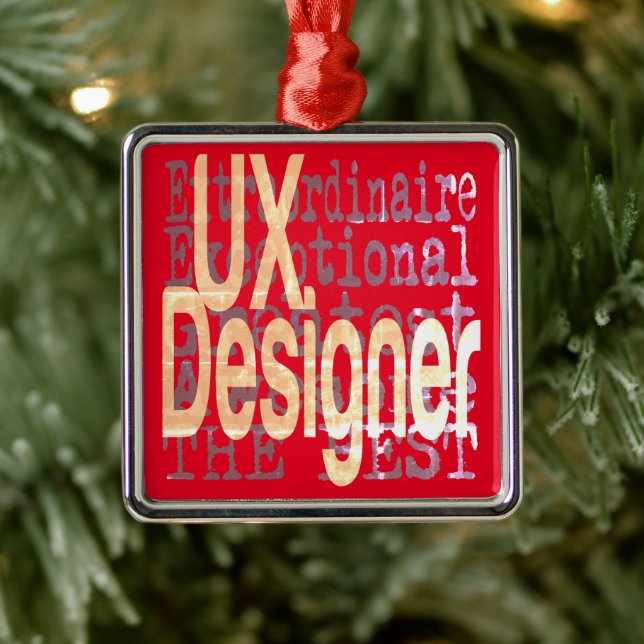 UX Designer Extraordinator Ornament Aus Metall (Baum)