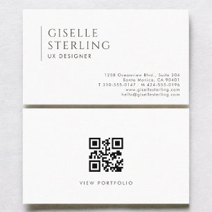 UX-Designer Modern Professional QR-Code Visitenkarte