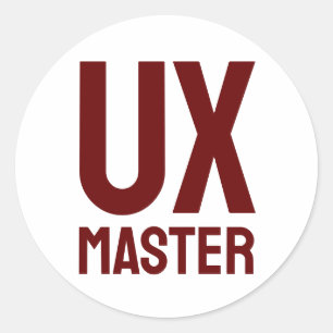 UX Master Runder Aufkleber