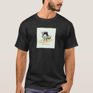 Uxedo-Katze bereit für Sommerpoolstrand Niedlich T-Shirt