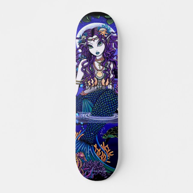 "Uxia" Dämmerungs-Mond-gotisches Skateboard (Vorne)