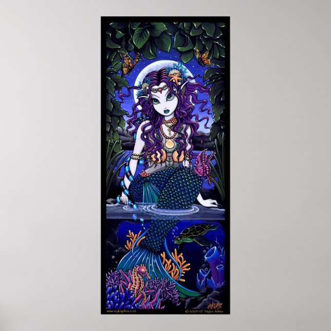 Uxia Original Ocean Scape Dark Mermaid HUGE Poster (Vorne)